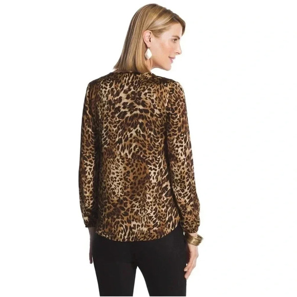 Chicos satin leopard tassel blouse - Picture 3 of 11